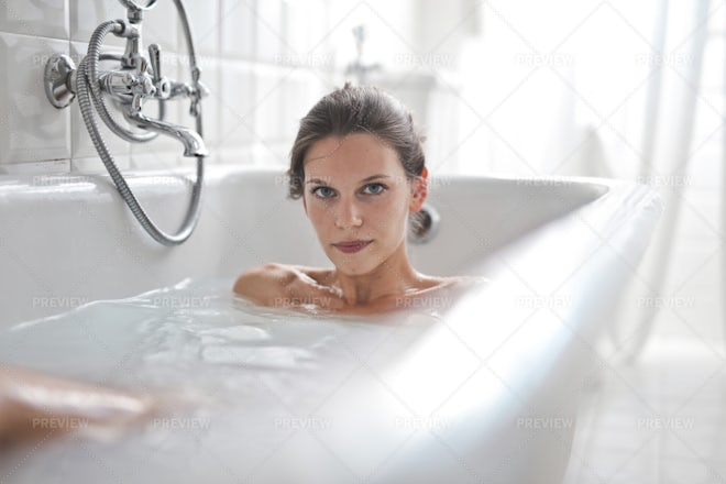 Woman In Her Underwear - Stock Photos