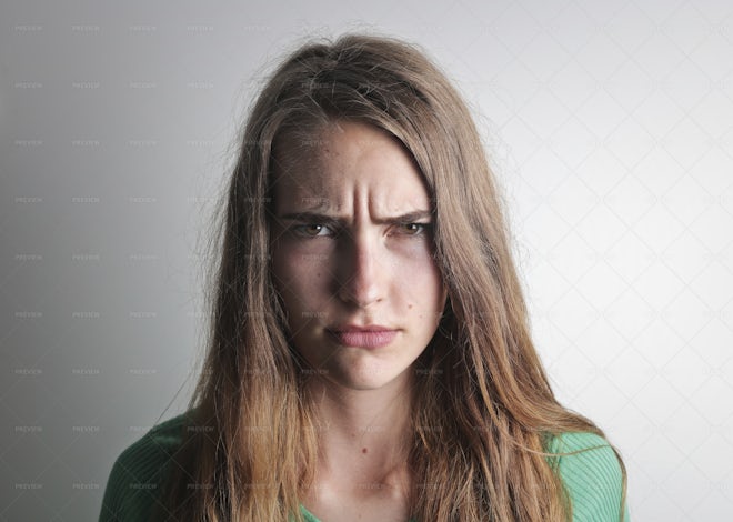 Portrait Of Angry Young Woman - Stock Photos | Motion Array