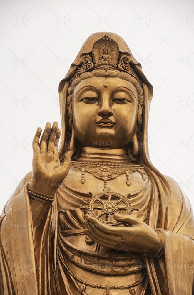 Guanyin Buddhist Statue Putuoshan China - Stock Photos | Motion Array