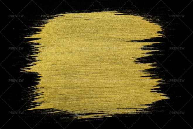 Gold Paint Brush Stroke - Stock Photos