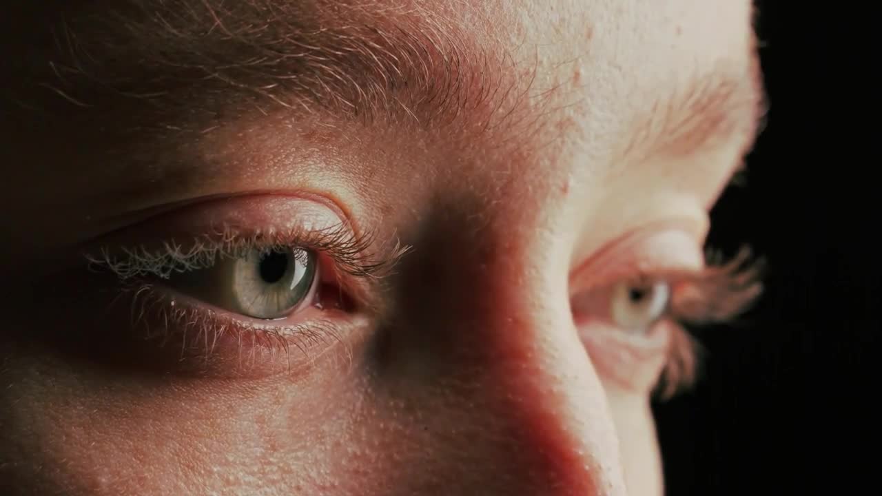 Woman Opening Her Eyes Slowly Stock Video Motion Array