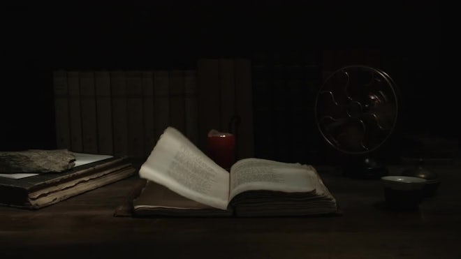 Opening Old Book, Stock Video