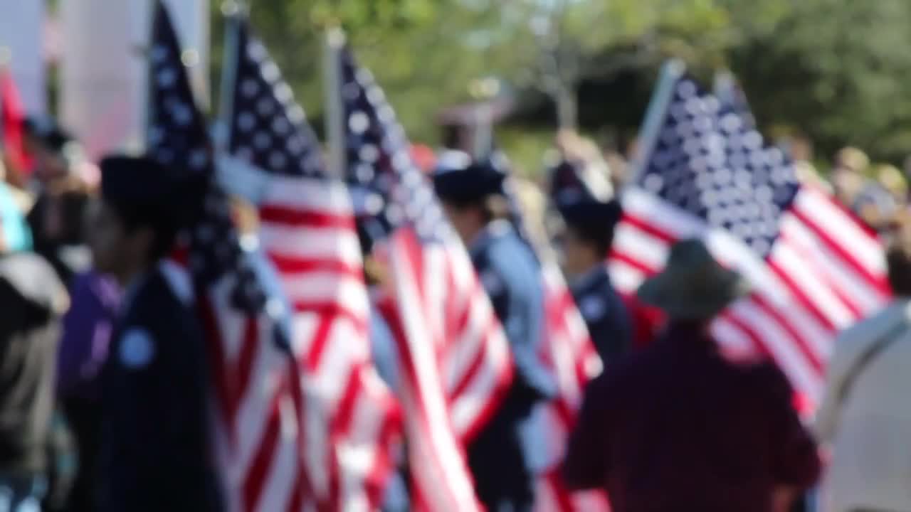 American Flag Bearers Stock Video Motion Array