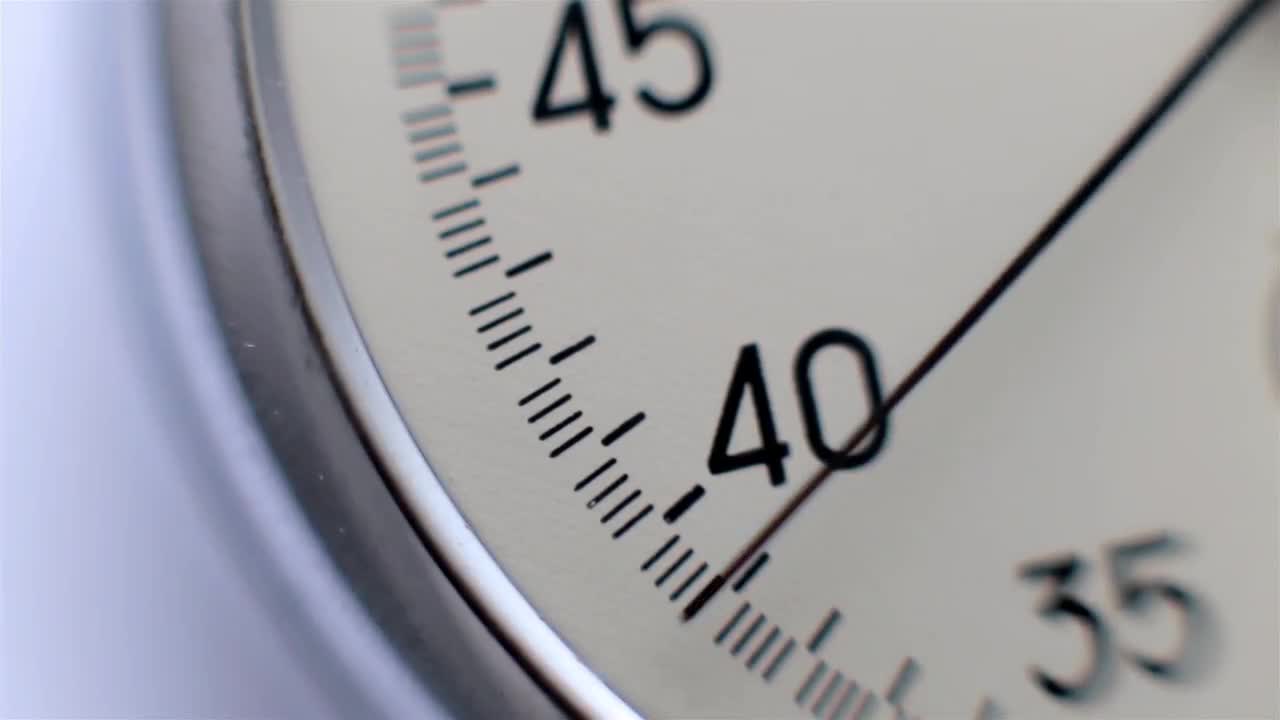 Closeup Shot Of Stopwatch Ticking Stock Video Motion Array