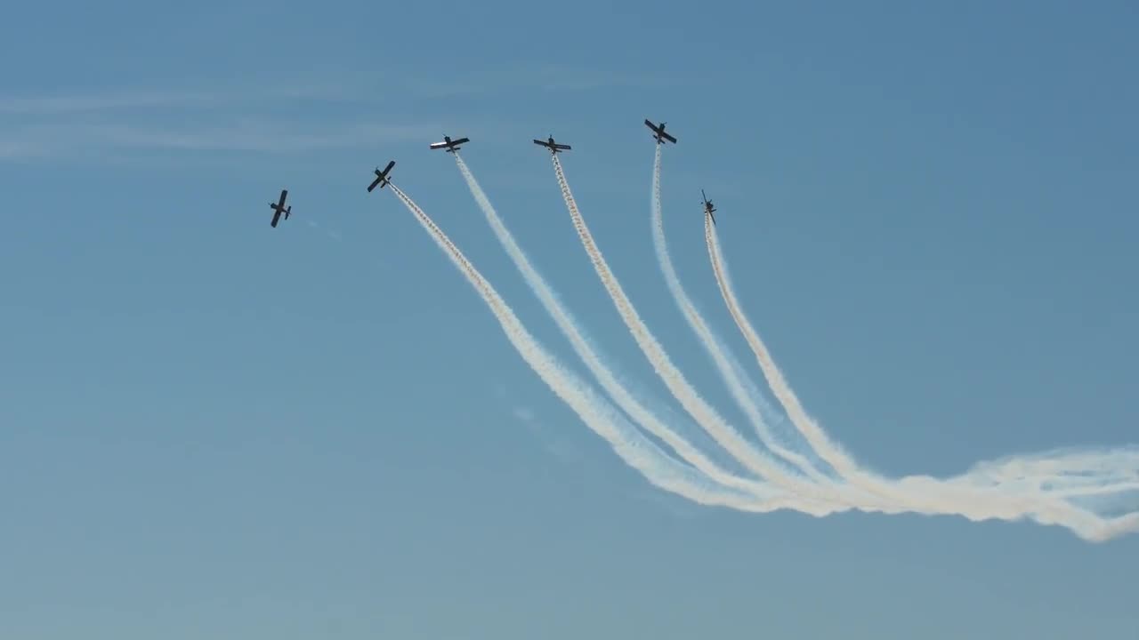 Stunt Flying At Airshow - Stock Video | Motion Array