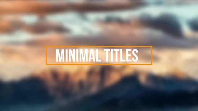 Minimal Title: After Effects Templates
