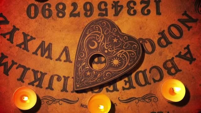 Witchcraft Ouija Spirit Game Board: Stock Video