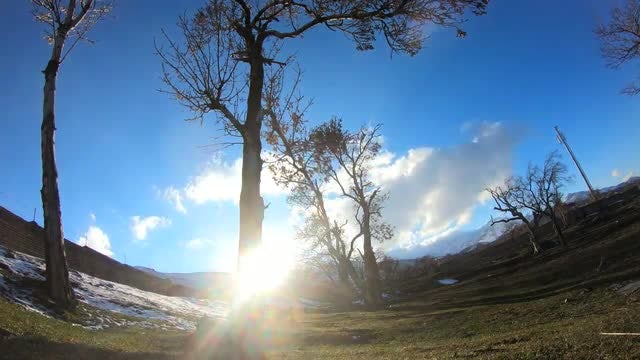 Time Lapse Of Winter Sun: Stock Video