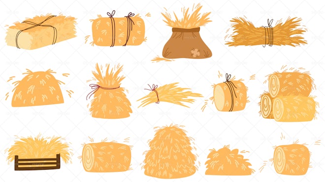 14 Hay Stacks Illustrations - Graphics | Motion Array