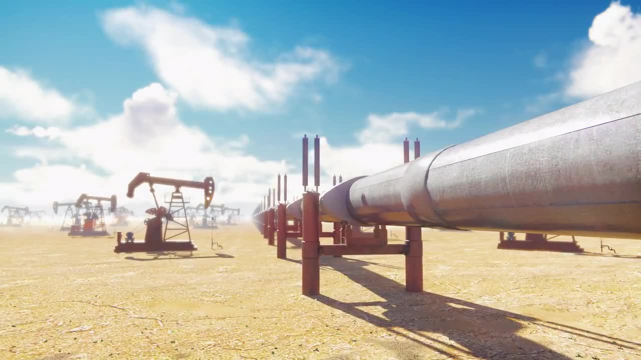 Pipeline Trail On Sunny Day - Stock Motion Graphics  