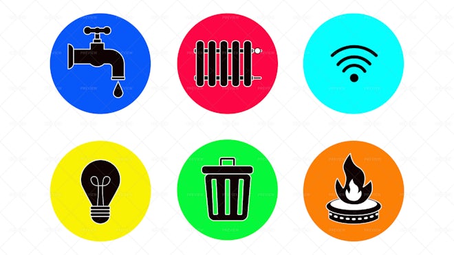 6 Utility Icons - Graphics | Motion Array