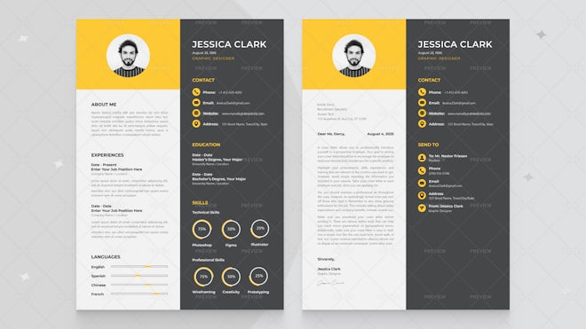 CV Resume Template - Graphics | Motion Array