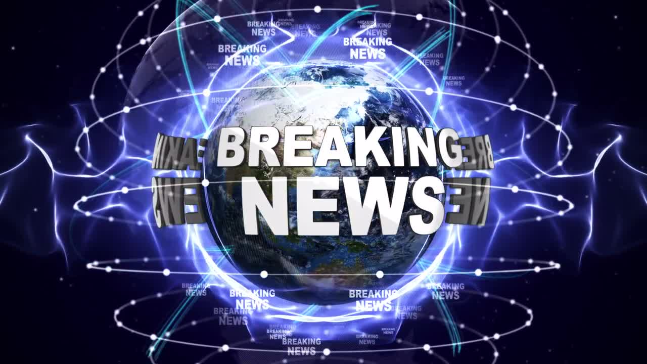 Breaking News Text Around Earth - Stock Motion Graphics | Motion Array