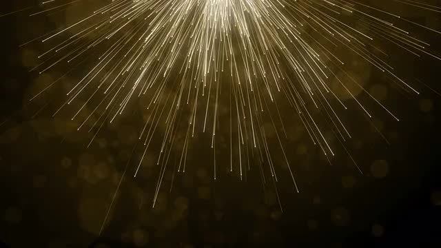 Gold Rays Stream Down: Stock Motion Graphics