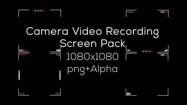 Square Video Recording Screen Pack: Stock Motion Graphics