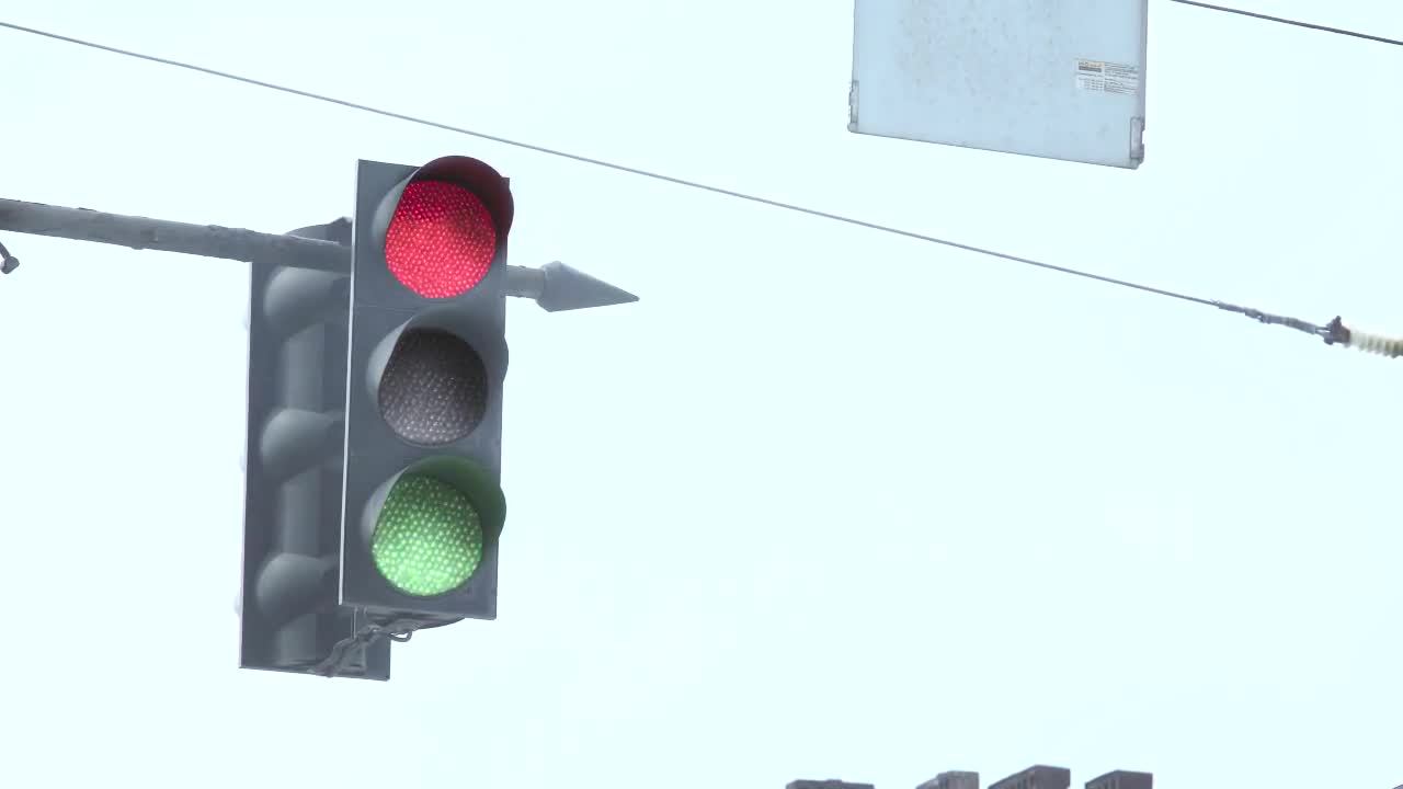 Broken Traffic Light Stock Video Motion Array