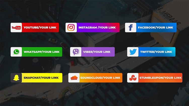 Social Media Lower Thirds: Motion Graphics Templates