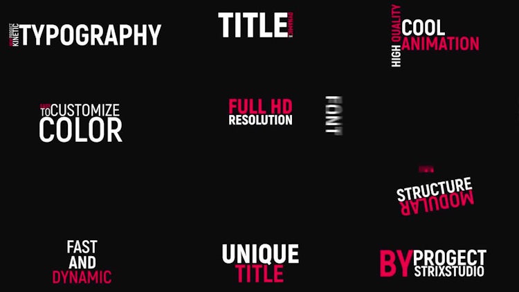 kinetic typography after effects template download