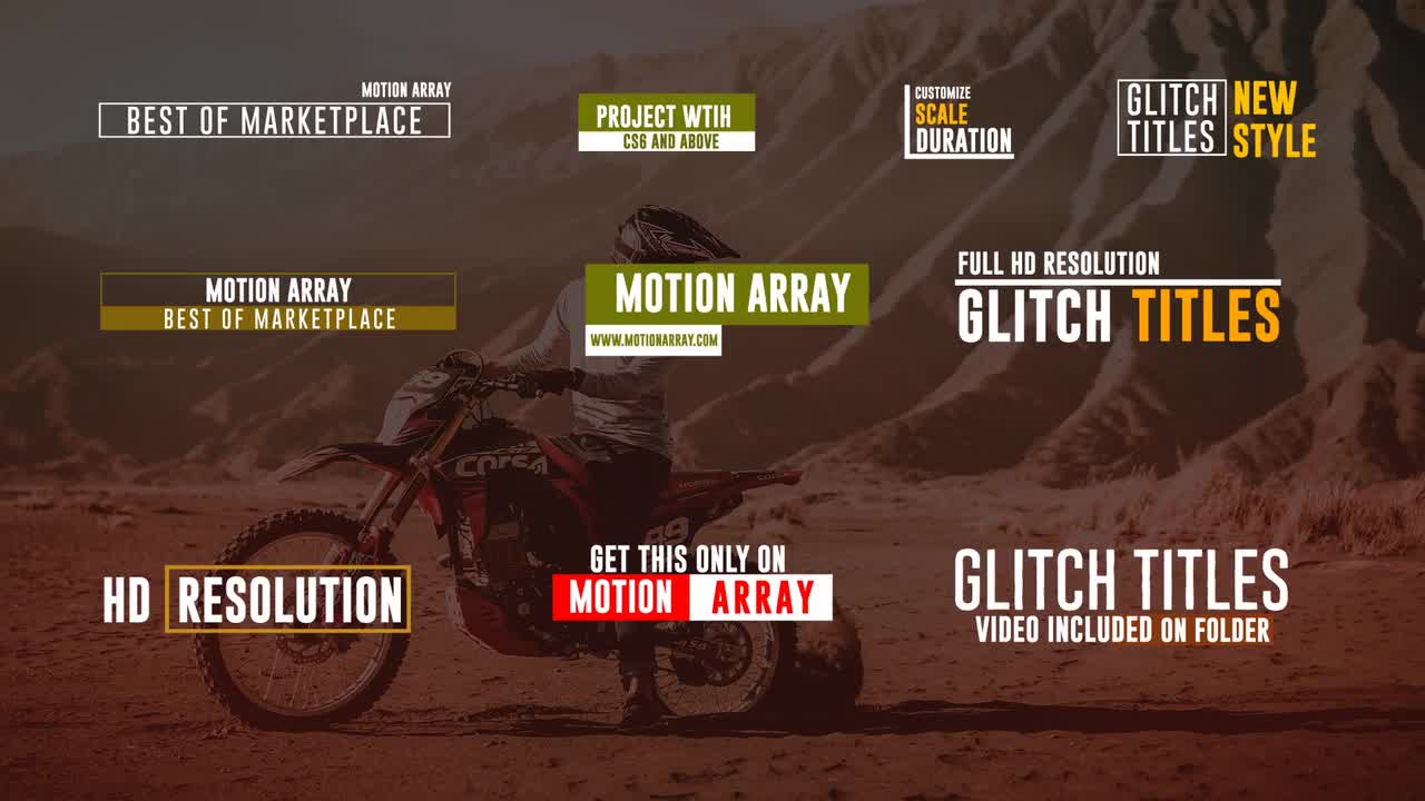 15 Glitch Titles After Effects Templates Motion Array