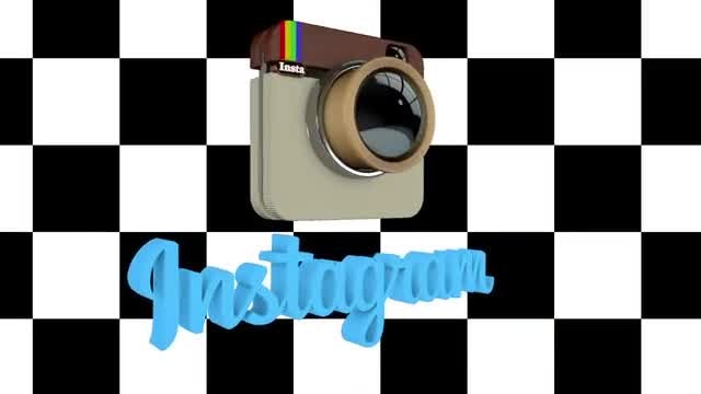 Instagram Logo Spin: Stock Motion Graphics