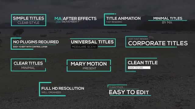 Simple Titles: After Effects Templates