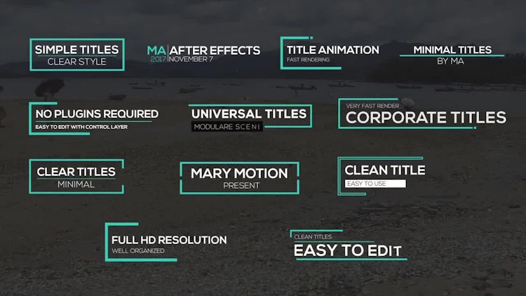 Simple Titles: After Effects Templates