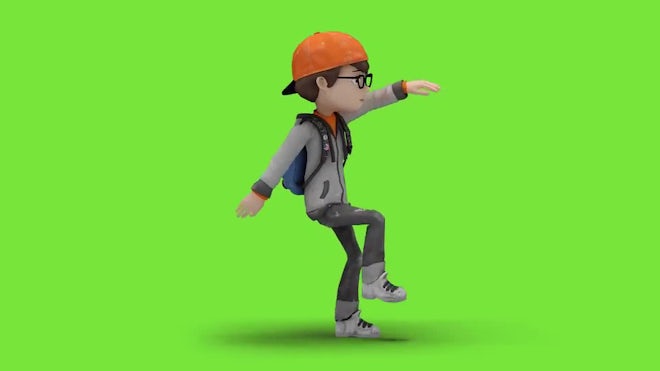 Cartoon Kid Dancing HipHop 02 - Stock Motion Graphics | Motion Array