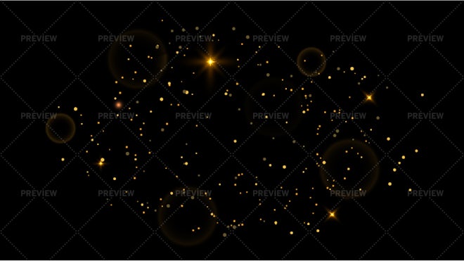 Light Particles Dispersion Gold Glitter Spray Stock Vector (Royalty Free)  700561156