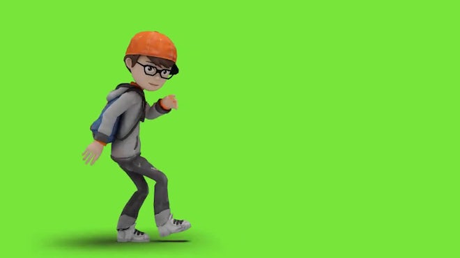 Cartoon Kid Dancing Freestyle - Stock Motion Graphics | Motion Array