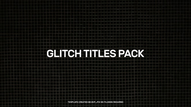 Glitch Titles Freebies template preview