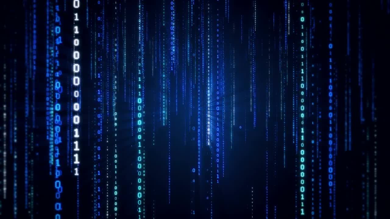 Falling Binary Code In The Matrix Style - Stock Motion Graphics ...