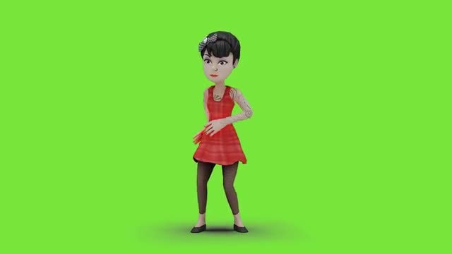 Cartoon Kid Dancing Macarena: Stock Motion Graphics