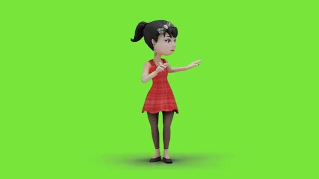 Cartoon Girl Dancing Samba: Stock Motion Graphics