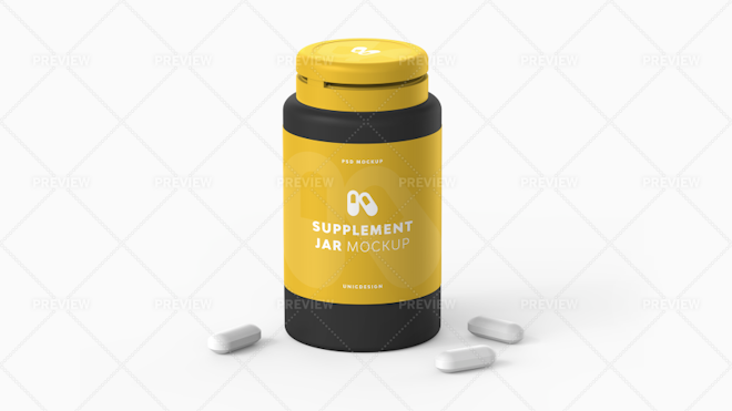 2 Lbs Jar Supplement Mockup - Mockup Daddy