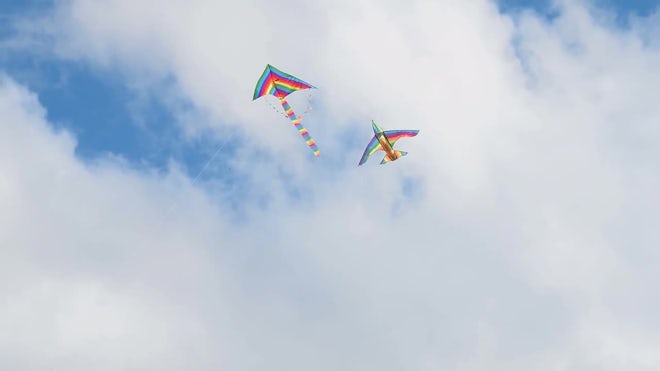 Senior Man Flying Kite - Stock Video | Motion Array