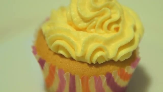 Cupcake With Cream: Stock Video