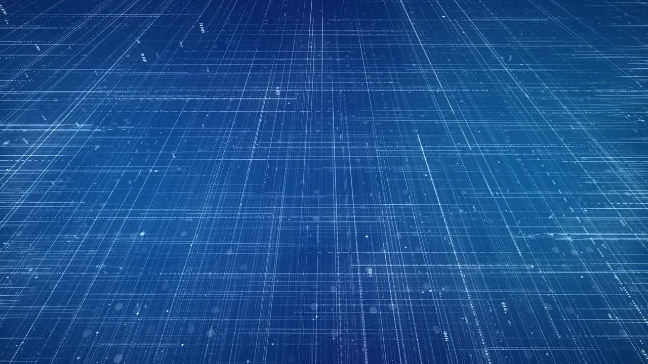 Lines Over Blue Digital Grid - Stock Motion Graphics | Motion Array