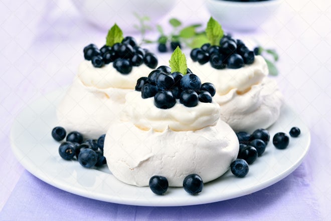 Pavlova Meringue Cake - Stock Photos | Motion Array