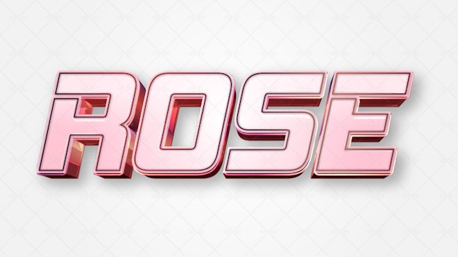 3D Glitch Rose editable text in 2023