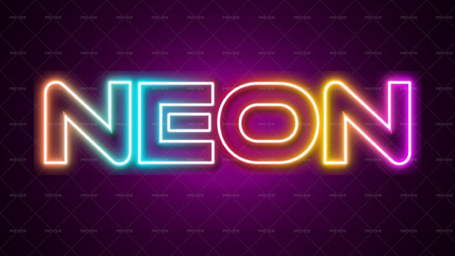 Neon Lights Text Effect - Graphics | Motion Array