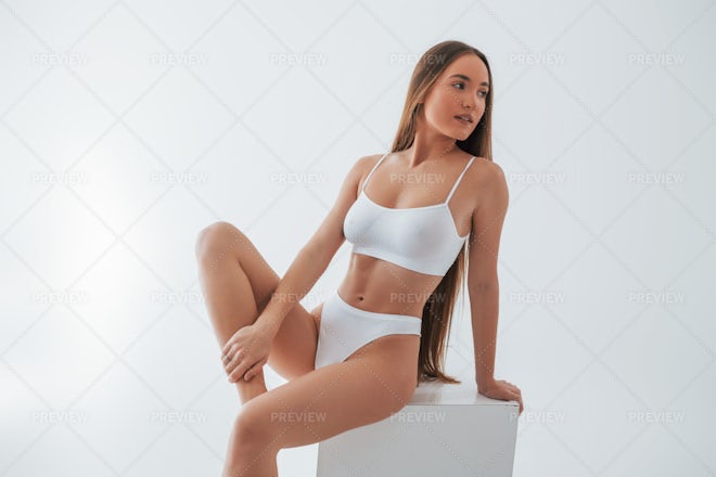 Embarrassing woman underpants Stock Photos - Page 1 : Masterfile
