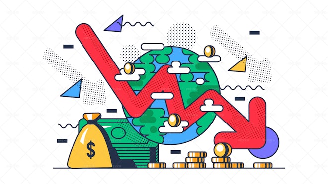 Economic Recession Illustration - Graphics | Motion Array