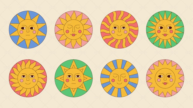 q and a clipart of a sun