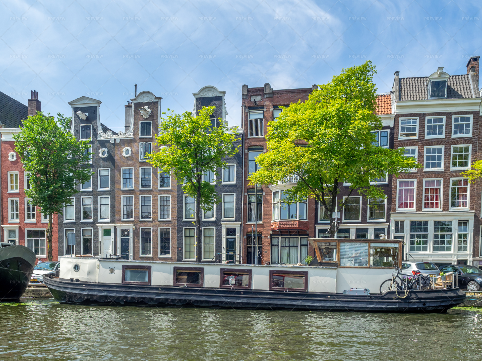 Historic Canal Houses In Amsterdam - Stock Photos | Motion Array