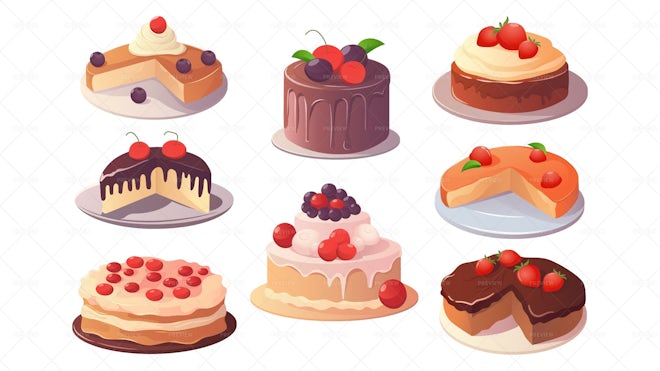 Cake Collection - Graphics | Motion Array