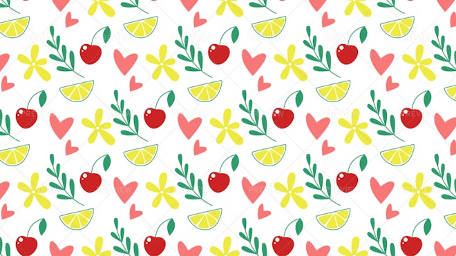 Cherries Seamless Pattern - Graphics