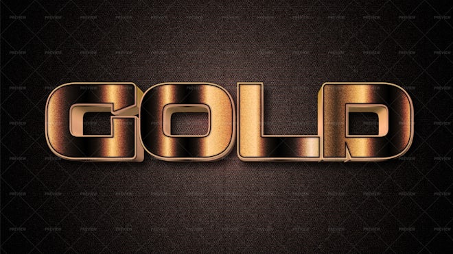 Gold Text Effect - Graphics | Motion Array