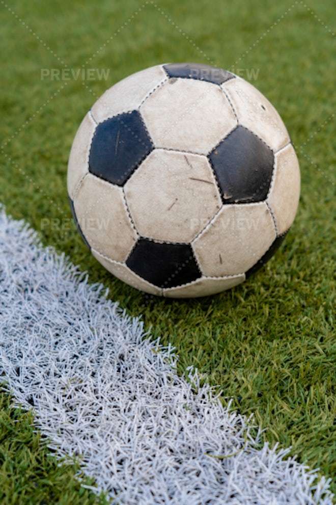 Soccer ball on the football field Stock Photo by ©GekaSkr 271137032