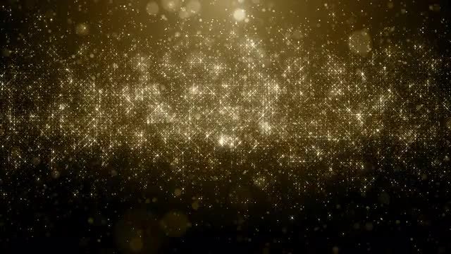 Metallic Gold Particles Rain Loop: Stock Motion Graphics