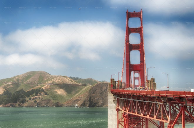 Golden Gate Bridge in San Francisco, Stock image